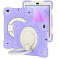 thumbnail image 1 of iPad 6th/5th Generation Case, iPad 9.7 Case for Kids, [Shockproof] Drop Proof Case with Pencil Holder, Armor Rugged Crossbody Strap, Rotatable Kickstand & Hand Strap,Purple, 1 of 11
