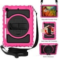 thumbnail image 1 of iPad 6th / 5th Generation Case with PET Screen Protector, iPad Pro 9.7 / iPad Air 2 Case, Dteck Heavy Rugged Full Body Shockproof Protective Cover with Kickstand/ Should Belt /Pencil Holder,Rose, 1 of 6