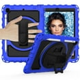 thumbnail image 1 of iPad 6th / 5th Generation Case, iPad Pro 9.7 / iPad Air 2 Case, Dteck Heavy Rugged 3 Layer Full Body Shockproof Protective Cover with 360 Rotate Stand /Hand Strap/ Should Belt /Pencil Holder,Blue, 1 of 6