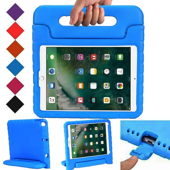 iPad 6th Generation 9.7" 2018 Case, iPad 5th Gen 2017 Case, Dteck Light Weight Shock Proof Convertible Handle Stand EVA Protective Shell Kids Case For Apple iPad 9.7 inch 2017/2018, Blue