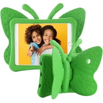iPad 6th Generation Case for Kids, iPad 9.7 inch Case, Light Weight Shockproof EVA Foam Protective Tablet Stand Cover Holder for Apple iPad Air/Air 2 iPad 9.7 2017/2018 - Cute Butterfly,Green