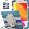 thumbnail image 1 of iPad 6th Generation Case/iPad 5th Generation Case/iPad 9.7-inch 2017 2018, Heavy Duty Rugged Shockproof Case with Stand /Hand Grip Holder for Apple iPad 9.7 inch 2017/2018 Model, Colorful Blue, 1 of 8