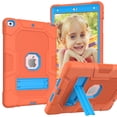 thumbnail image 1 of iPad 6th Generation Case, iPad 5th Gen Case, Dteck Heavy Duty Shockproof Kickstand Cover for Apple iPad 6th 5th Gen 9.7" 2018/2017, Orange, 1 of 4