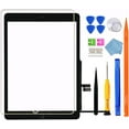 thumbnail image 1 of for iPad 7/8 (7th 8th Gen) Screen Replacement Digitizer Touch Glass 10.2", for 7th 8th Generation A2197 A2198 A2200 A2270 A2428 A2429 A2430, Repair Kit+Home Button[NO TouchID Chip] [NO LCD](Black), 1 of 5