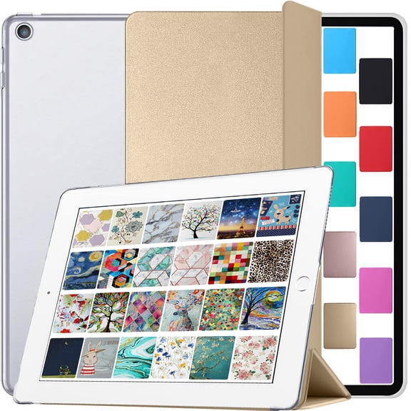 iPad 7.9 Inch Mini 3 2 1 Generation [iPad Mini 3rd 2nd 1st ] A1599 A1489 A1432 MGNV2LL/A MGYE2LL/A MGNR2LL/A ME276LL/A ME277LL/A MD528LL/AiPad Cover with Translucent Frosted Hard Back - Gold