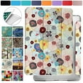 thumbnail image 1 of iPad 7.9 Inch Mini 3 Mini 2 Mini 1 Gen [Mini 3rd 2nd 1st ] A1599 A1489 A1432 MH3F2LL/A MH3G2LL/A MH3E2LL/A Shock Proof Magnetic Dual Angle Stand with Honeycomb Pattern Printed Cover - Yarn Flowers, 1 of 8