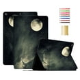 thumbnail image 1 of for iPad 7th/8th/9th Generation 10.2 Inch Case, Pattern Marble Premium PU Leather Folio Case & Multiple Viewing Angles Stand Auto Sleep/Wake Case Cover for iPad 2021/2020/2019, #3 Full Moon Night, 1 of 7