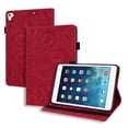 thumbnail image 1 of iPad 7th Gen Case, iPad 10.2" 2019 Case, Allytech PU Leather Folio Slim Mandala Embossed Pencil Holder Cards Holder Multi-Angle Stand Shockproof Case Cover for Apple iPad 7th Generation, Red, 1 of 6
