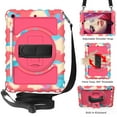 thumbnail image 1 of iPad 7th Generation Case with PET Screen Protector, iPad 10.2" 2019 Case, Dteck Heavy Duty Rugged Shockproof Protective Cover w/ 360 Rotate Stand /Hand Strap/ Should Belt /Pencil Holder,Colorful/Rose, 1 of 6