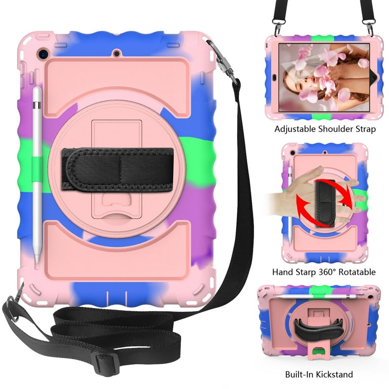 iPad 7th Generation Case w/ PET Screen Protector, iPad 2019