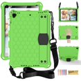 thumbnail image 1 of iPad 7th Generation Cases with Screen Protector, iPad 10.2" 2019 Case, Dteck Heavy Duty Shockproof Protective Covers with Kickstand /Hand Strap/ Should Belt /Pencil Holder, Green, 1 of 6