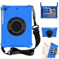 thumbnail image 1 of iPad 8th Gen Case 10.2", iPad 10.2 7th Gen Case, iPad Air 3rd Gen/iPad Pro 10.5" Case, Dteck Shockproof Heavy Duty Drop Protection Case Stand Rotating Hand Secure Grip Shoulder Strap,Blue, 1 of 6