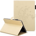 thumbnail image 1 of iPad 8th Gen Case 10.2", iPad 7th Generation Case Cover, Allytech Premium PU Leather Blossom Design Smart Cover Auto Sleep Wake Slim Lightweight Shockproof Folio Stand Case for Apple iPad 10.2",Gold, 1 of 7