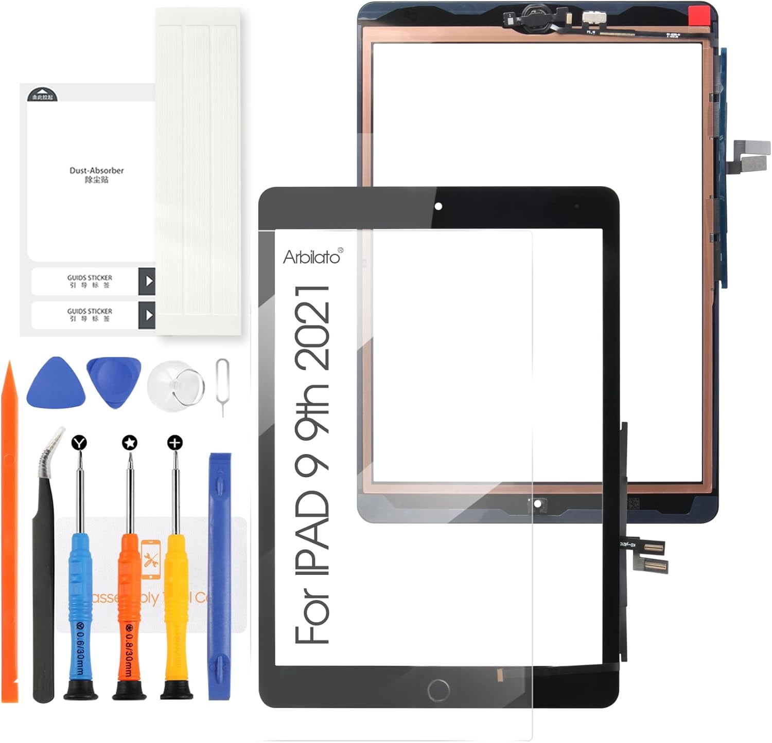 Écran Tactile Avant (digitizer) Blanc Pour IPad 2 - Inclus Bouton Home + Flex + Stickers - Neuf, Générique