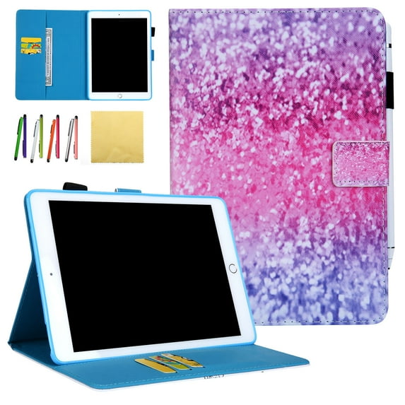 iPad 9.7 2017 2018 (iPad 5th/6th Generation) Case, iPad Air 1 2 Wallet Cover, iPad Pro 9.7 Case, Allytech PU Leather Flip Case with Auto Sleep/Wake Smart Folio Stand Cover, Colorful Diamond