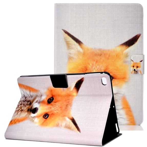 iPad 9.7 2018/ 2017 Case (6th 5th Generation), iPad Air 1 2 Case, Allytech Slim PU Leather Protective Folio Stand Smart Cover Shell Auto Sleep Wake Pencil Holder Wallet Girls Case, Cute Fox