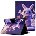 thumbnail image 1 of iPad 9.7" 2018/2017 Case for iPad Air 2/ Air 1, Allytech Smart Card Slots Holder Stand PU Leather Drop Proof Case for iPad 6th Gen 2018/ 5th Gen 2017/ Air 2nd 1st Gen, Strawberry Rabbit, 1 of 6