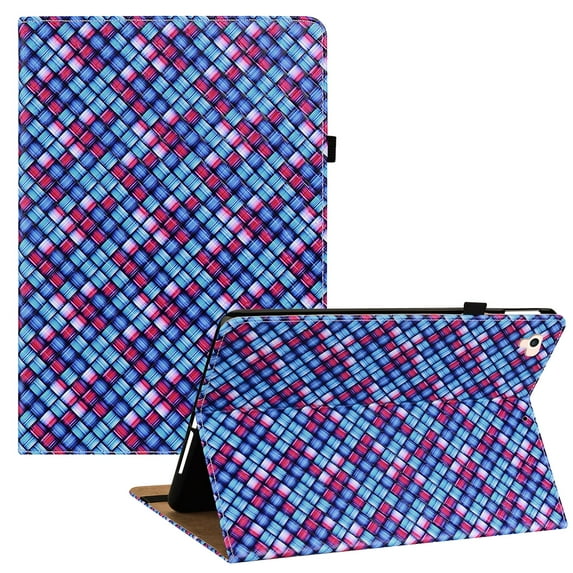 iPad 9.7 2018 2017 Case with Pen Holder, iPad Air 2/Air 1 Case for iPad Pro 9.7 2016, Allytech Card Slots Stand Folio PU Leather Auto Sleep Dropproof Protective Case for iPad 6/iPad 5 9.7", Blue