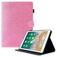 thumbnail image 1 of iPad 9.7 2018/2017 Case with Pencil Holder, iPad Air 1 2 Case, Allytech Glitter Leather Folio Kickstand Shock-Absorbing Auto Sleep Wake Case for Apple iPad 9.7 6th/5th Generation, iPad Air 1 2, Pink, 1 of 7