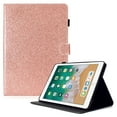 thumbnail image 1 of iPad 9.7 2018/2017 Case with Pencil Holder, iPad Air 1 2 Case, Allytech Glitter Leather Folio Stand Shock-Absorbing Auto Sleep Wake Case for Apple iPad 9.7 6th/5th Generation, iPad Air 1 2, Rosegold, 1 of 7