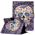 thumbnail image 1 of iPad 9.7" 6th/5th Gen 2018/2017 Case, iPad Air 2/Air 1 Case, Allytech Multi-Angle Viewing Stand Wallet Card Holder PU Leather Scratch Resistant Cover for iPad 6 2018/iPad 5 2017/Air 2 1, Skeleton, 1 of 6