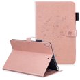 thumbnail image 1 of iPad 9.7 Case 2018/2017, iPad Air 1 2 Case, Allytech Retro PU Leather Embossed Flower Slim Protective Folio Stand Cards Holder Wallet Cover for Apple iPad 9.7" 6th/5th Gen, iPad Air 1 2, Rosegold, 1 of 7