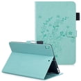 thumbnail image 1 of iPad 9.7 Case 2018/2017, iPad Air 1 2 Case, Allytech Retro PU Leather Embossed Flower Slim Protective Folio Stand Cards Holder Wallet Cover for Apple iPad 9.7" 6th/5th Gen, iPad Air 1 2, Green, 1 of 7