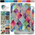 thumbnail image 1 of iPad 9.7 Inch 2013 Air 1 2014 Air 2 2017 5 2018 6 Gen [ 5th 6th Air 1st 2nd ] A1893 A1822 A1566 MD785LL/B MD788LL/B MD786LL/B MD789LL/B Dual Angle Stand Honeycomb Printed Cover - Diamond Grid, 1 of 7