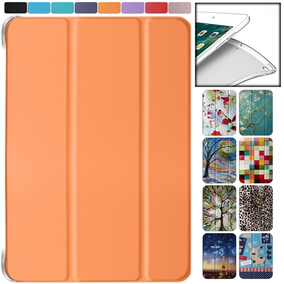 iPad 9.7 Inch 5th 6th Air 1st Air 2nd Gen [iPad 5 6 Air 1 Air 2 ] A1893 A1822 A1566 MD785LL/A MD788LL/A MD786LL/A MD789LL/A MD787LL/A MD790LL/A Adjustable Stand Feature Sleek Design Flip Case - Orange