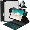 thumbnail image 1 of iPad 9.7 inch 5th 6th Generation Case with Keyboard, 360° Rotatable iPad Air 2 Keyboard Case with Pencil Holder(2018/2017/2014),7 Color Backlit Removable Bluetooth Keyboard Smart Folio Cover (Black), 1 of 6