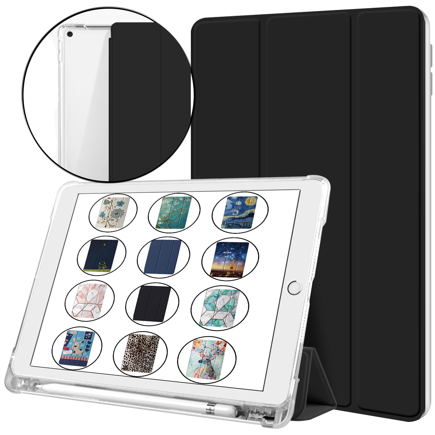 Case For IPad 9th Generation 2021/ IPad 8th Generation 2020/ IPad 7th Generation 2019 Protective Case Pencil Holder Ipad 9 8 7 10 2 Inch Auto Sleep Wake Gr