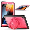 thumbnail image 1 of for iPad 9th/8th/7th Gen 10.2" 2021/2020/2019 Case with Rotatable Stand & Handle Grip, Soft TPU Outer Shell Rugged Case with Shoulder Strap Pen Holder for iPad Air 3 10.5" 2019/Pro 10.5" 2017, Rose, 1 of 9