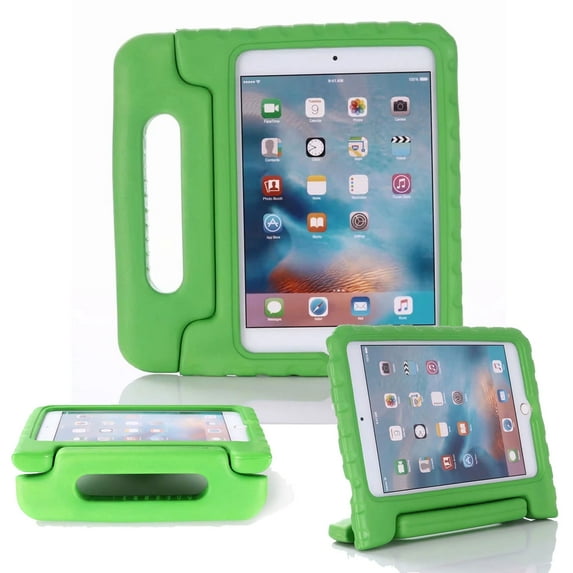 iPad 9th 8th 7th Gen Case for Kids, Allytech Soft EVA Shockproof Lightweight Convertible Handle Stand Chilren Proof Kiddie Todder Friend Cover Case for Apple iPad 10.2" 2021 2020 2019, Green