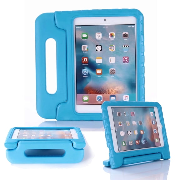 iPad 9th 8th 7th Gen Case for Kids, Allytech Soft EVA Shockproof Lightweight Convertible Handle Stand Chilren Proof Kiddie Todder Friend Cover Case for Apple iPad 10.2"  2021 2020 2019, Blue