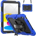 thumbnail image 1 of for iPad 9th 8th 7th Generation (10.2 inch, 2021/2020/2019) Heavy Duty Shockproof Rugged Case with Screen Protector 360° Rotating Stand Hand Strap Shoulder Strap, 1 of 8