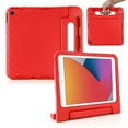 thumbnail image 1 of iPad 9th/8th/7th Generation 2021/2020/2019(10.2 inch) case, Shockproof, Silicone Rubber EVA Portable Handle Stand Protective Kids Cover Case for iPad 9 8 7 Gen 10.2", Red, 1 of 5