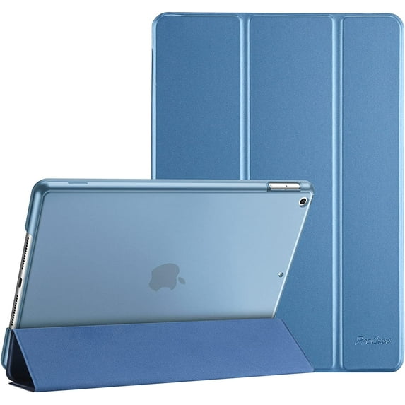 for iPad 9th/ 8th/ 7th Generation Case 10.2 Inch (2021/2020/2019 Release), 10.2 iPad Case 9th/ 8th/ 7th Gen Cover, Slim Smart Cover with Translucent Hard Shell Back -Blue