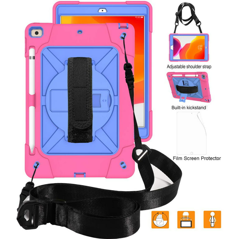 iPad 7th Generation Case 10.2 9th /8th/7th Generation/iPad 10.2  2021/2020/2019 Case,Waterproof Protective Case with Built-in Screen  Protector