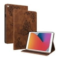 thumbnail image 1 of iPad 9th Generation 10.2 inch 2021 Smart Case,iPad 8th Gen 2020 Dteck Butterfly Pattern Leather Card Holder Wallet Case Kickstand Hybrid Rubber Folio Flip Cover for iPad 7th Gen 10.2" 2019,Brown, 1 of 6