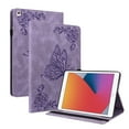 thumbnail image 1 of iPad 9th Generation 10.2 inch 2021 Smart Case,iPad 8th Gen 2020 Dteck Butterfly Pattern Leather Card Holder Wallet Case Kickstand Hybrid Rubber Folio Flip Cover for iPad 7th Gen 10.2" 2019,Purple, 1 of 6