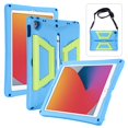 thumbnail image 1 of iPad 9th Generation 10.2-inch Case,Dteck Heavy Duty Rugged EVA Foam Kids Friendly Proector Kickstand Case for iPad 8th/7th Gen 10.2" Shockproof Cover with Shoulder Strap Cover,Blue, 1 of 7