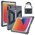 thumbnail image 1 of iPad 9th Generation 10.2-inch Case,Dteck Heavy Duty Rugged EVA Foam Kids Friendly Proector Kickstand Case for iPad 8th/7th Gen 10.2" Shockproof Cover with Shoulder Strap Cover,Gray, 1 of 7