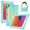 thumbnail image 1 of iPad 9th Generation 10.2-inch Case,Dteck Heavy Duty Rugged EVA Foam Kids Friendly Proector Kickstand Case for iPad 8th/7th Gen 10.2" Shockproof Cover with Shoulder Strap Cover,Mint, 1 of 7