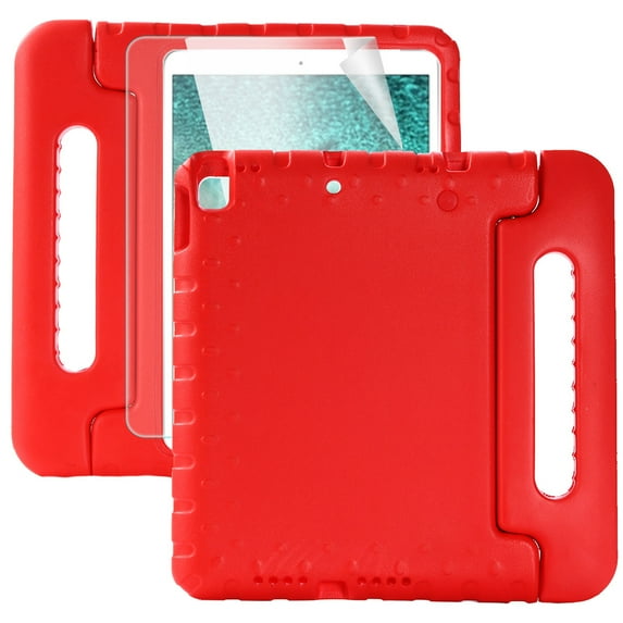 iPad 9th Generation 10.2-inch Case,with Screen Protector Dteck Shockproof EVA Foam Kids Friendly Handle Kickstand Case for iPad 8th Gen 10.2" Lightweight Protector iPad 7th Gen 2019 Cover,Red