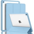 thumbnail image 1 of iPad 9th Generation Case 2021/iPad 8th Generation Case 2020 10.2 Inch with Pencil Holder, iPad 7th Gen 2019 Case with Clear Transparent Back, Auto Wake/Sleep Cover (Azure Blue), 1 of 14