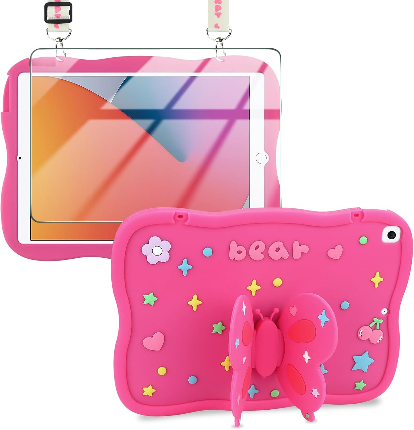 for iPad 9th Generation Case 8th 7th Generation with Screen Protector