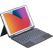 Keyboard Case for iPad 9th Generation 10.2", 2021 Multi-Touch Trackpad, 7-Color Backlight, Detachable Magnetic Keyboard for iPad 8th Gen 2020, 7th Gen 2019, Air 3