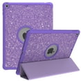 thumbnail image 1 of iPad 9th Generation Case, iPad 8th Generation Case, iPad 7th Generation Case, Glitter Sparkly Folded Kickstand Protective Cover For iPad 10.2 2021/2020/2019 Case, Lightpurple, 1 of 6