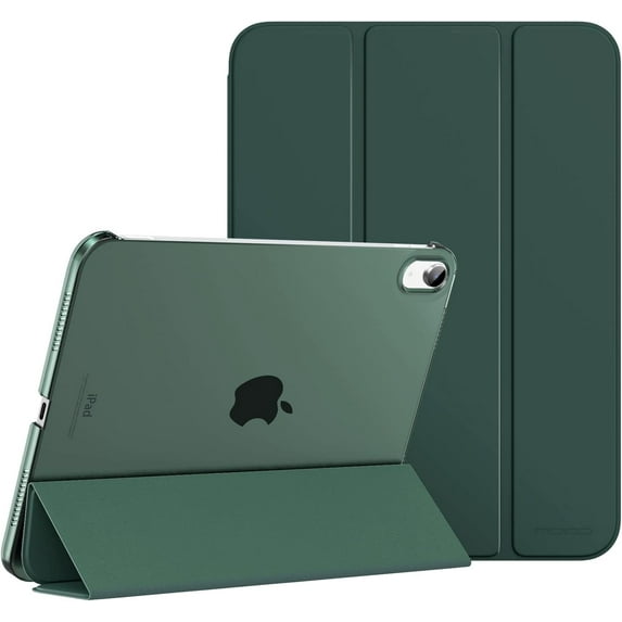 for iPad (A16) 11th Generation Case 11 Inch 2025,iPad 10th Generation Case 10.9 Inch 2022,Slim Stand Hard PC Translucent Back Shell Smart Cover,Support Touch ID,Auto Wake/Sleep,Midnight Green