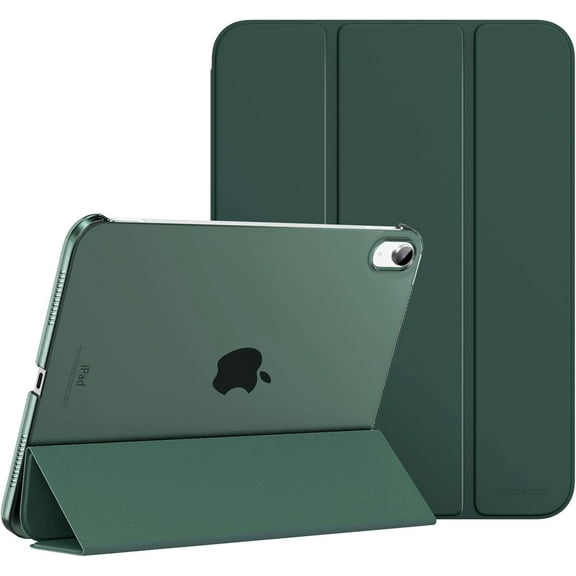 for iPad (A16) 11th Generation Case 11 Inch 2025,iPad 10th Generation Case 10.9 Inch 2022,Slim Stand Hard PC Translucent Back Shell Smart Cover,Support Touch ID,Auto Wake/Sleep,Midnight Green